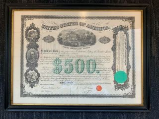 Mexican General Santa Anna Signed 1866 United States First Mortgage Bond