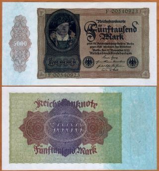 Germany,  5000 (5,  000) Mark,  1922,  P - 78,  Gem Unc