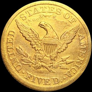 1874 - S Half Eagle $5 HIGH ABT UNCIRCULATED Gold Classic Head Collectible Coin NR 3