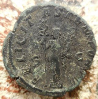 30mm,  15.  07g,  Gordian Iii 238 - 244 Ad.  Sestertius.  Rome.  Felicitas With Caduceus