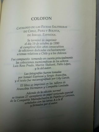 Libro de Ismael Espinoza,  Fichas vales y Billetes Salitreros de Chile 11