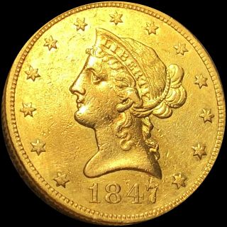 1847 Classic Head $10 Eagle Nearly Uncirculated Gold Liberty Collectible Coin