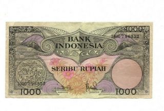 Bank Of Indonesia 1000 Rupiah 1959 Vf
