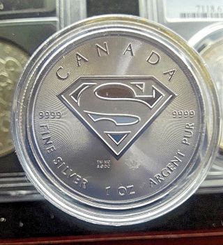 2016 1 Oz Canada Superman S - Shield Man Of Steel Coin (bu) 99 Silver
