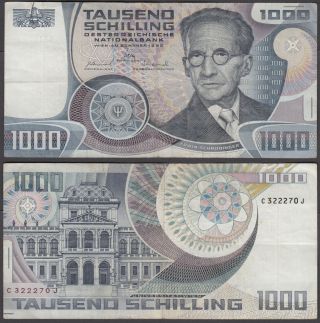 Austria 1000 Schilling 1983 (f - Vf) Banknote P - 152
