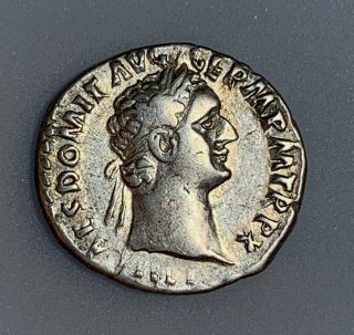 Domitian 81 - 96 Ad Silver Denarius Vf/avf