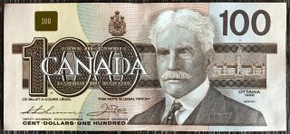 1988 Bank Of Canada $100 Dollar Banknote - Lightly Circulated
