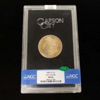 1883 CC US Morgan $1 Silver Dollar NGC MS66 CAC GSA Hoard Collector Coin CBX2C83 3