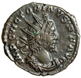 Victorinus Usurper In Gaul Roman Coin " Invictvs Sol " Certified