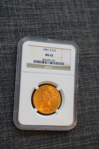 1901 - S Liberty Head $10 Gold Coin