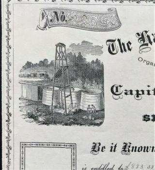 HARBOR CREEK OIL & MINING CO Stock 1871 Tionesta,  Forest Co.  PA.  S.  Griffith VF, 3