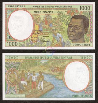 Central African States Republic 1000 Francs,  1999,  P - 302f F,  Unc