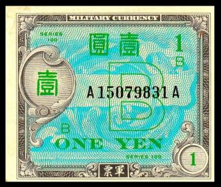 Japan Allied Military Currency - WWII 1 Yen ND (1945) AU 67d 2