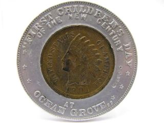 1901 Ocean Grove Nj Encased 1901 Indian Head Cent