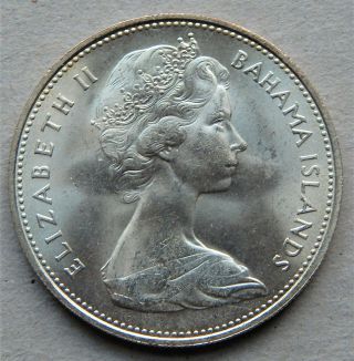 1966 Bu Bahama Islands 2 Dollars Coin