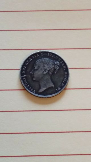 1859 Silver Six Pence Coin