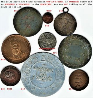Brazil (1862 - 82) N.  D.  R.  40 - Reis Thick Copper,  Rulau $150.  Coin 50 Only - - Bosco