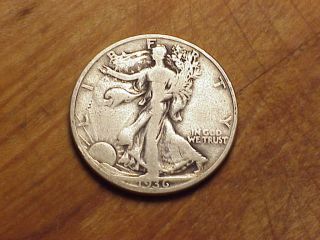 1936 - S.  Walking Liberty Half Dollar 90 Silver.  U - Grade