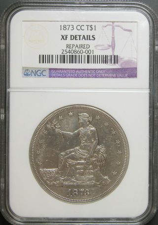 1873 - Cc Traded Dollar Ngc Xf - Details