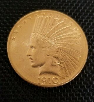 1910 Indian Gold Eagle ($10)