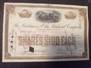 B&o Railroad Co.  1892 Signed By Civil War General Orland Smith