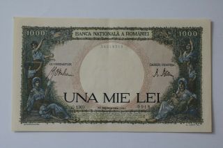 Banknote Romania 1000 Lei 1941 Xf Details B20 Bk276
