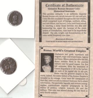 5 - Rome: World’s Greatest Empires Roman Bronze Coin Historical Souvenir 2