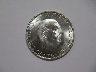 Spain 1966 1000 Pesetas Unc Silver Type World Coin ?no Reserve?