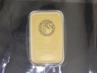 5 Gram Gold Bar - Perth - 99.  99 (24k) Fine In Assay