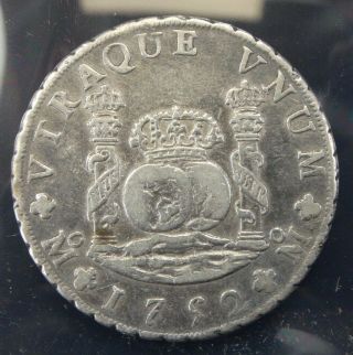 1752 Mo Mf Spanish Silver 8 Reales Pillar Coin Colonial Era