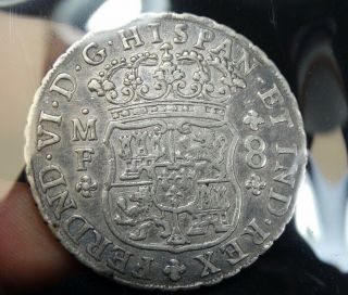1752 MO MF SPANISH SILVER 8 REALES PILLAR COIN COLONIAL ERA 4