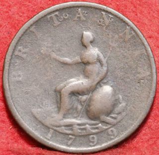 1799 Great Britain 1/2 Penny Foreign Coin 2