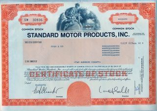 Standard Motor Products,  Inc.  Stock Certificate York
