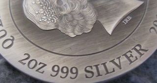 2014 Tuvalu 2oz Gods of Olympus Zeus.  999 Silver Rimless High Relief Coin w/ Box 10