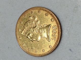 10$ Us Gold Coin 1898 1/2 Oz Gold Coin