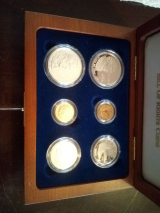 1993 Us Bill Of Rights 6 Coin Set W/ Box And Ogb