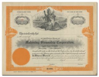 Mahoning Steanship Corporation Stock Certificate