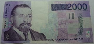 Nd (1994 - 2001) Belgium 2000 Francs,  Crisp Circulated Note