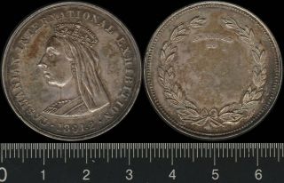 Australia: 1891 - 2 Tasmanian International Exhibition Queen Victoria Silver Medal