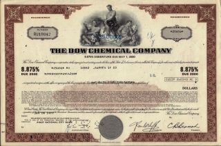 The Dow Chemical Company Usd 25,  000 Old Bond Cert.  1977
