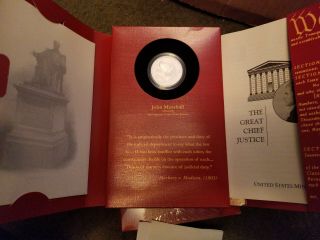 2005 Chief Justice John Marshall Silver Coin And Chronicles Set