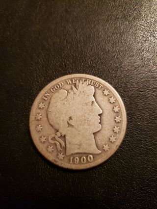 1900 S Barber Half Dollar - About Good - 90 Silver