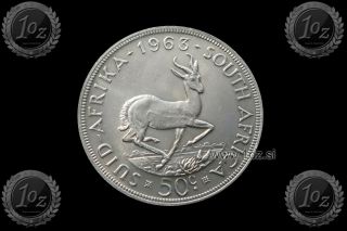 South Africa 50 Cents 1963 (1st Decimal Series) Silver Commem.  Coin (km 62) Xf