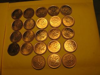 Set Of 23 Canada Bu Pennies Most Varieties 2000 To 2012 Set.