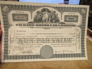 1954 Packard Motor Car Company 100 Shares Stock Exchange Certificate Ownership