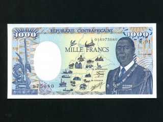 Central African Republic:p - 15,  1000 Francs,  1985 André Kolingba Unc