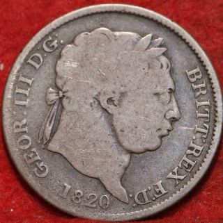 1820 F Great Britain 1 Shilling Silver Foreign Coin