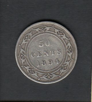 1894 Newfoundland Silver 50 Cents