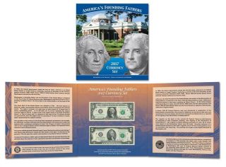 2017 America’s Founding Fathers Currency Set All Serial Numbers Begin With 2017