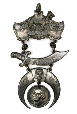 Masonic Shriners Almas Pin Badge May,  1900 145931